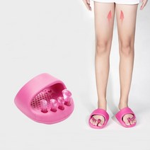 오다리 X자 휜 다리 교정기 무지외반증 발가락 슬리퍼, 핑크