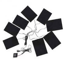 In 1 USB 의류 히터 패드 3 기어 조정 가능한 온도 전기 난방 시트 조끼 자켓 용 온열 장치 패드