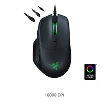 Razer basilisk 바실리스크 FPS 게이밍 유선마우스 유선 마우스, 블랙