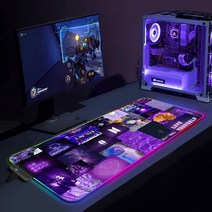 마우스패드 장패드 게임용 마우스 패드 RGB 카펫 데스크 컴퓨터 K-팝 스타 액세서리 긴 패딩 키보드 매트, 01 BTS0001_05 RGB300x900x3mm