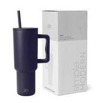[미국] Simple Modern 40 oz Tumbler with Handle and Straw Lid | Insulated Cup Reusable Stainless Steel, -Night Sky