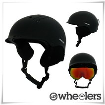 NEW 헬멧WH-100 스노우 O휠러스 24857ea, 쿠팡 SNOW100-블랙M