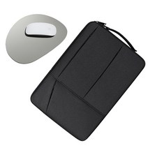 바운트 노트북파우치 가방 + 마우스패드, 파우치(블랙)+패드(그레이)