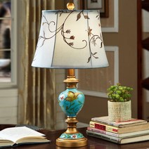 앤티크 궁중 탁상등 스탠드 미국식 침실 베드램프, B + 버튼스위치