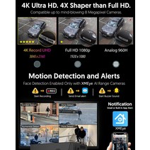 USB녹음기 초소형녹음기홈보안 CCTV 시스템용 16CH 4K 8MP PoE NVR 비디오 레코더 8CH 24/7 녹화 4CH H.26, 03 2T_01 4CH_04 Au 플러그