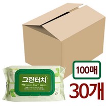 [이쏘] 그린터치 물티슈100매(캡형) x1박스(30개) 피톤치드 6840EA, 쿠팡 본상품선택