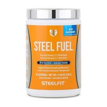 스틸핏 스틸 연료 - 분지쇄 아미노산 - 5g BCAA 블렌드 - 근육 회복 내구성 파우더 - 코코넛 워터 파우더로 수분 보충 - 무설탕 - 비건 - 블루 라즈베리 - 30인분