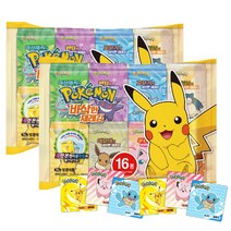 포켓몬 김 4g x16봉 렌티큘러칩 3개 포함x 2세트, 64g