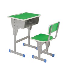 옛날학교의자 두꺼운 책상 세트 학원 수납함 등받이, 블랙 및 카멜 소매