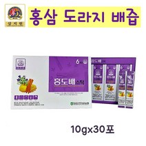 6년근 홍삼 도라지 배 원액 즙 스틱 국산 생강 은행 농축액 사포닌 건강즙 선물 세트 기관지 건강에 도움을 줄수있음, 30포, 1박스