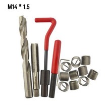 헬리코일 메트릭 스레드 수리 인서트 키트 M5 M6 M8 M10 M12 M14 자동차 프로 코일 도구 08 -- 15 스타일링, M14x1.5