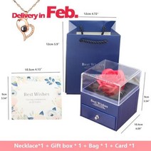 크리스마스 선물 포장 비누 꽃 상자 운반 가방 반지 귀걸이 목걸이 보석 창 저장 상자 결혼식 파티 발렌타인 데이 공예품, as pic, Style 16