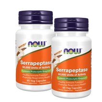 나우푸드 세라펩타제 60000 60정 NOW Serrapeptase, 2팩