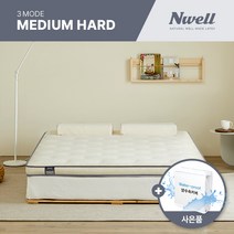 [특가쿠폰] 느웰 시그니처 3모드 천연라텍스 미디움하드 적당한 쿠션 토퍼 매트리스+속커버+겉커버 포함 (슈퍼싱글/퀸/킹)