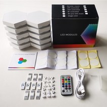 조도 측정기 조도계 센서 모듈 형상 야간 조명 육각형 Led 램프 벽 패널 자폐증 진정 및 감각 보조 룸 장, 02 10 PACK_02 AU