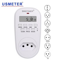 tm518 타이머 스위치 scoket 디지털 플러그 인 타이머 주간 프로그래밍 가능 타이머 플러그 220v 110v ac br eu uk us il it socket timer, 8-없음