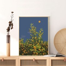 민화 동양화 명화 그리기 DIY 수묵화 난초 유화 그림 액자, 60x70cm, 물감+캔버스+브러시+벽 피팅 악세서리, QX6547