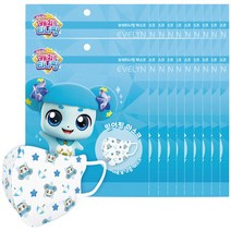 에블린 캐치티니핑 더운날 3중 새부리형 캐릭터 마스크 초소형 20매, 1개, 믿어핑 (블루)