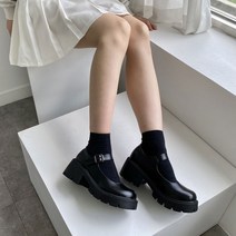 메리제인 스트랩 로퍼 여성 키높이 통굽 로퍼 6cm
