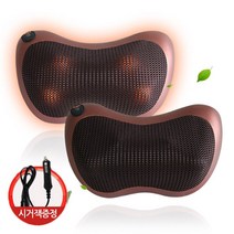 힐링파워 쿠션 안마기+시거잭 포함 가정용 차량용 마사지기 어깨 목 척추 온열, 힐링파워 쿠션 안마기