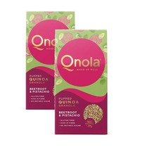 Qnola Beetroot & Pistachio Quinoa Granola 큐놀라 퀴노아 그래놀라 펍 비트루트 & 피스타치오 250g 2팩