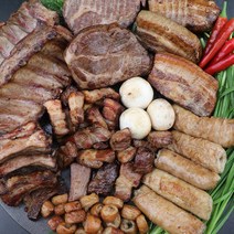 초벌 짚불 볏집 훈제 구이 캠핑고기 바베큐 프리미엄 통 삼겹살 목살 막창 등갈비, 짚불 통삼겹 400g