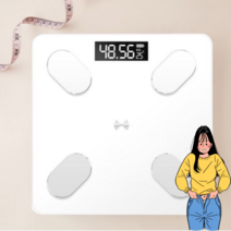 스마트 체중계 체지방측정 몸무게 체지방 다이어트 체지방량 근육량, 화이트