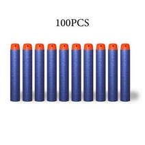 서바이벌 페인트볼 72CM 리필 다트 총알 구멍 있음 소프트 너프용 장난감, Blue 100PCS
