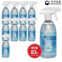 케어팜 뿌리는 살균 소독제 에탄올 스프레이 500ml 식약처허가, 10개