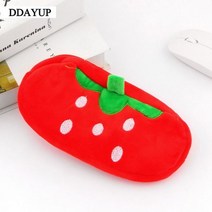 귀여운 과일 수박 선인장 플러시 연필 케이스 화장품 가방 펜 상자 소녀용 선물 문구 파우치 학교 사무용품, 빨간