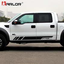 포드 레인저 랩터 F150 픽업용 자동차 차량용 양면 스티커 데칼 장식 1쌍, 04 빨간_02 F250