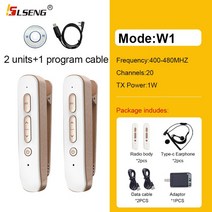 인이어무전기 공연용 업소용 LSENG-UHF 400-480MHz 20 채널 0.5W 미니 워키토키 이어폰 호텔 뷰티 살롱 레, 04 White B_01 중국어, 03 White B_01 중국어