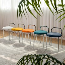 인블루가구 메탈스툴 화장대 의자 보조의자, 네이비