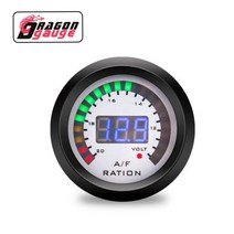 「 DRAGON 」 52mm 공기 연료 비율 게이지 좁은 밴드 O2 산소 센서 자동차 디지털 디스플레이 12V 차량용 0258006028, Without sensor