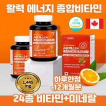 캐나다 완제품 직 수입 엽산 아연 칼슘 활력 비타민 부원료 베리 야채 13종 혼합 분말 판도텐산 비오틴 셀레늄 아연 엽산 망간 비타민C 건강 올인원비타민 12개월분