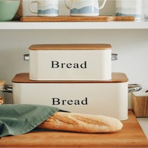 손잡이형 심플 레트로 철제 브레드박스 4종, 소