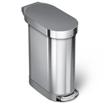 심플휴먼 45리터 원터치 휴지통 스테인리스 스틸, 1개, Brushed Stainless Steel