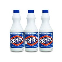 유한 락스 레귤러 작은통 1L X 3개 표백 얼룩제거 욕실 화장실 바닥 살균 소독 청소 세제 악취제거