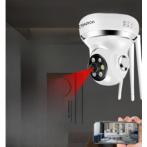무선 360도 데드 앵글 야외 사진 휴대전화 원격 실내 HD 야간 투시경 카메라, 5MP, 풀컬러나이트비전플래그십에디션, 16mm