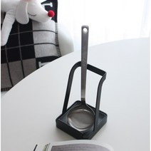 [모노] 철제 국자받침 냄비뚜껑 젓가락 거치대 도마 받침대 주방도구 스탠드, 블랙