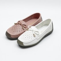 발편한 컴포트 리본 펀칭 여름 로퍼 단화 엄마 중년 할머니 신발