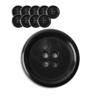 동화상가몰 소뿔단추6 25mm, 블랙, 20개입