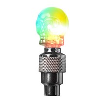 자전거휠라이트 네온 자전거 밸브 램프 자동차 오토바이 색상 멋진 led 휠 타이어 라이트 배터리 자전거 밸브 캡 해골 보석 플래시 핫 휠, 협력사, [06] L01-Skull Color