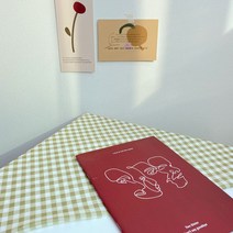 [WINZI_마켓] 전시용테이블보 레이스테이블러너 비닐식탁보 횟집식탁보 감성인테리어, 인테리어 데코 체크 테이블보 L사이즈, 그레이 체크 _WZ류MRK