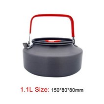 감성캠핑주전자 휴대용 야외 주전자 물병 조리기구 피크닉 냄비 캠프 요리, 1.1L, 중국