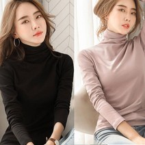 오너클랜 겨울 기모 목티 폴라 티셔츠 무지 기본이너 레이어드[W7A22D4]