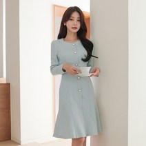 DRO062 하트넥 진주 머메이드 원피스