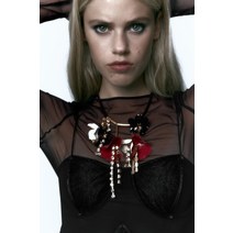 독일직구 자라 ZARA 정품 꽃과 보석으로 장식된 목걸이