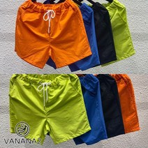 스타일자키 남성 밴딩 폴리 형광 반바지 (4color)