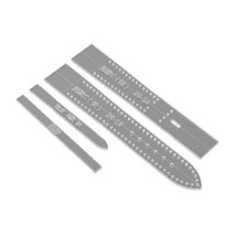 4PCS/세트 투명 아크릴 시계 스트랩 밴드 스텐실 템플릿 금형 DIY 가죽